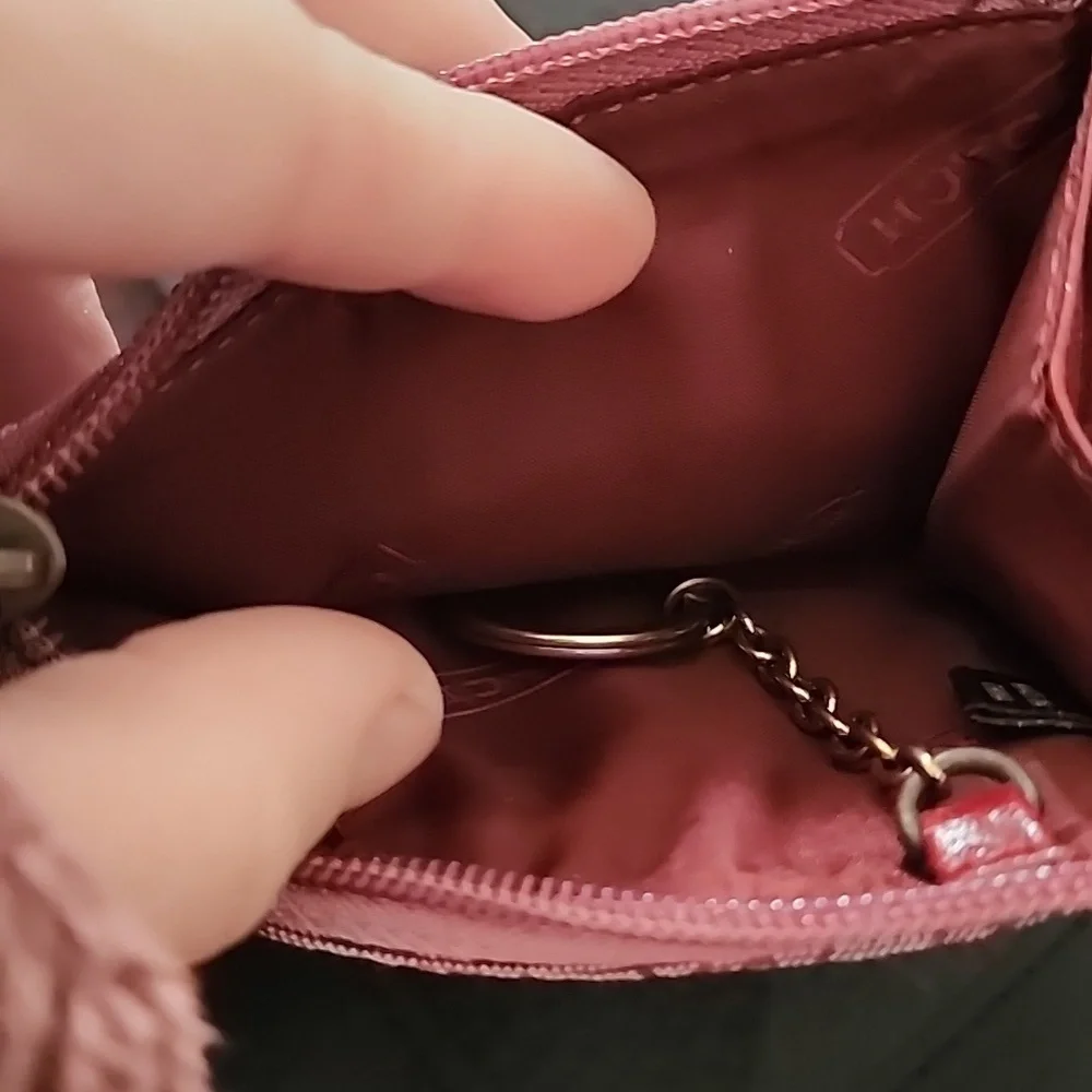 Coach Signature Pink and Red Wallet - Picture 3 of 4